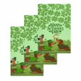 thumbnail image 1 of Green St. Patrick's Day Kitchen Dish Towels for Drying Dishes Set of 3, Green Lucky Clovers Dog Waffle Weave Microfiber Hand Tea Bathroom Towels Quick Dry & Absorbent Towel 15.7x23.6, 1 of 7