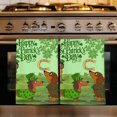 thumbnail image 1 of Green St. Patrick's Day Kitchen Towels Set of 2, Green Lucky Clovers Dog Absorbent Dish Towels for Kitchen, Microfiber Hand Towel, Quick Drying Tea Towel for Cleaning Decorative Dishcloths, 1 of 7