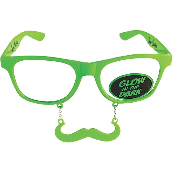 Green Stache Clear Sunstache Adult Halloween Accessory