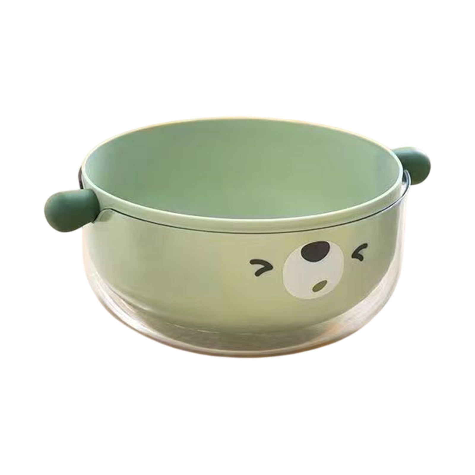 Green Stackable Kitchen Colander With Non-Slip Handles And Fine Mesh ...