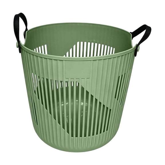 Green Stackable Plastic Laundry Basket Large Capacity Storage Bin For Bathroom Bedroom Clothes Organizer Home