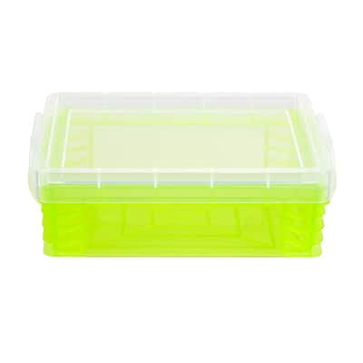 Green Stacking Crayon Box by Simply Tidy - Plastic Storage Containers for School Supplies - Sewing and Crafts - Bulk 36 Pack