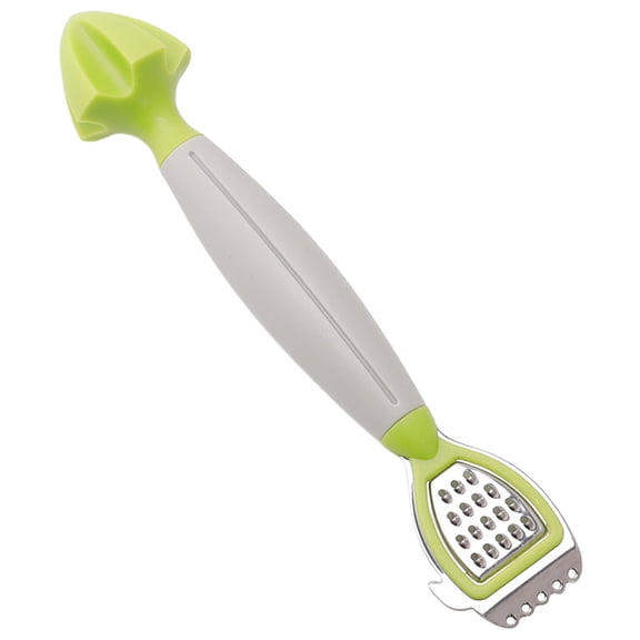 Green Stainless Steel 3-in-1 Citrus Zester & Juicer – Multi-Functional Lemon Grater,Peeler & Juicing Tool with Soft Grip Handle for Oranges,Limes & Grapefruit