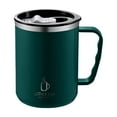 thumbnail image 1 of Green Stainless Steel Double Wall Insulated Coffee Mug With Measurement Marks Tea Cup Hot Cold Drink Container Microwave Safe 4.52X4.52X3.34 Inches 0.44 Lb, 1 of 6