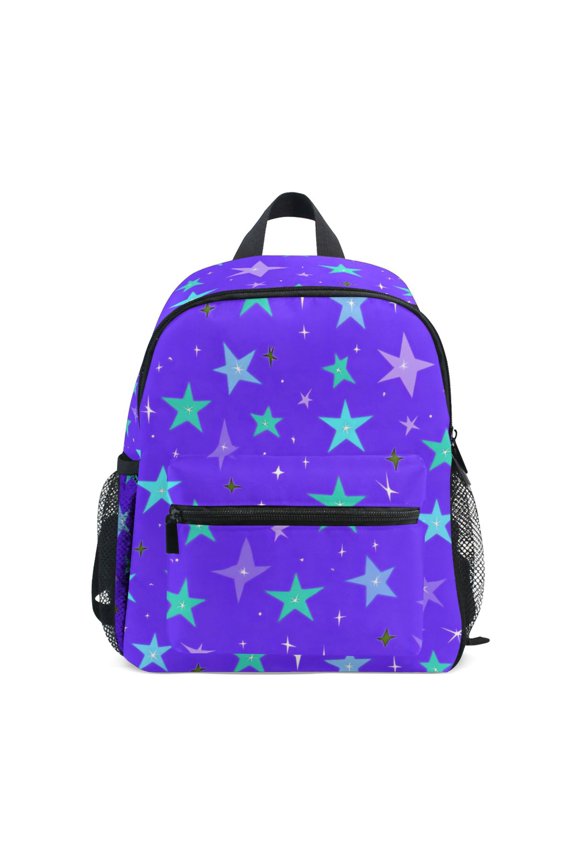 Green Star Mini Backpack Cute Small Backpack with Chest Strap and Whistle Ages 3-8