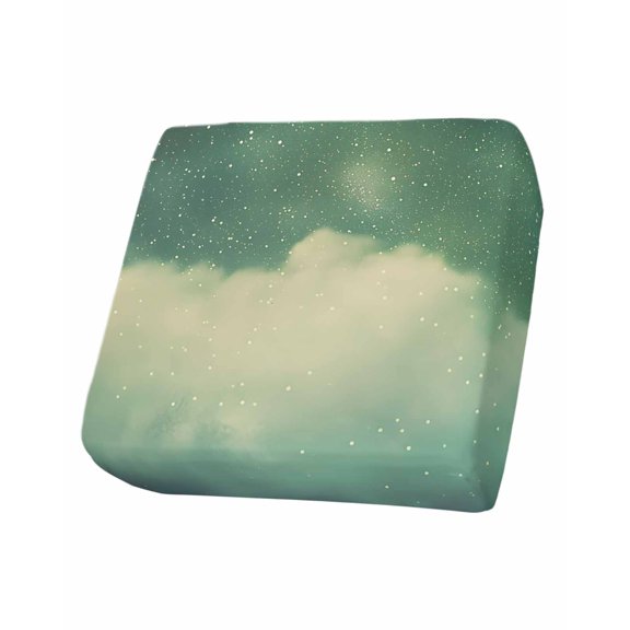 Green Starry Sky Sofa Couch Cushion Covers Washable, Removable Stretchable Sectional Couch Covers, Modern Abstract Clouds Night Scenery Slipcovers for L & T Shape Sofa Furniture Protector S Size 1 pc