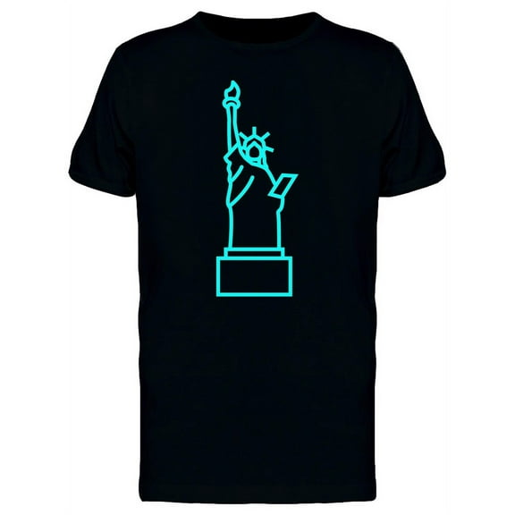 Green Statue Of Liberty T-Shirt Men -Image by Shutterstock, Male 3X-Large