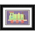 thumbnail image 1 of Green Steam Train 2x Matted 20x16 Black Ornate Framed Art Print by Simon Hart, 1 of 2