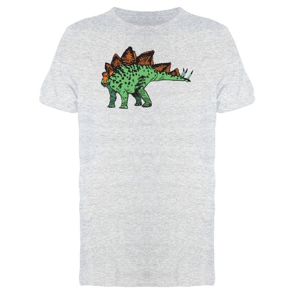 Green Stegosaurus T-Shirt Men -Image by Shutterstock, Male Small