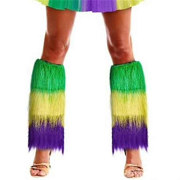 Green Stockings Furry Boot Cover Imitation Socks Shoe Cover Leg Cover Long Foot Cover Women's Leg Warmers Warm and Slim