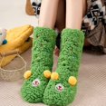 thumbnail image 1 of Green Stockings Ladies' Lamb Fleece Mid Calf Socks for Autumn and Winter Cute Floor Socks Extra Thick and Warm Lined for Home Use Thick Sleep Long Socks, 1 of 4
