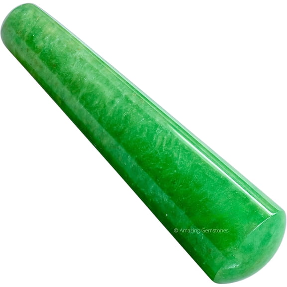 Green Strawberry Quartz Crystal Wand Massage Stick (Smooth)
