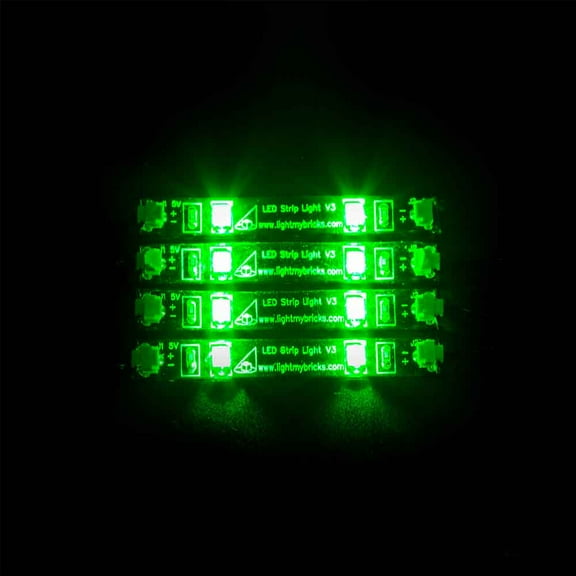 Green Strip Lights (4 pack) by Light my Bricks