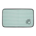 thumbnail image 1 of GREEN STRIPE EMBROIDERED PAW PET MAT SMALL, 1 of 5