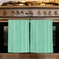thumbnail image 1 of Green Stripe Kitchen Towels Set of 4, Farmhouse Modern Minimalist Geometric Absorbent Dish Towels for Kitchen, Microfiber Hand Towel, Quick Drying Tea Towel for Cleaning Decorative Dishcloths, 1 of 7