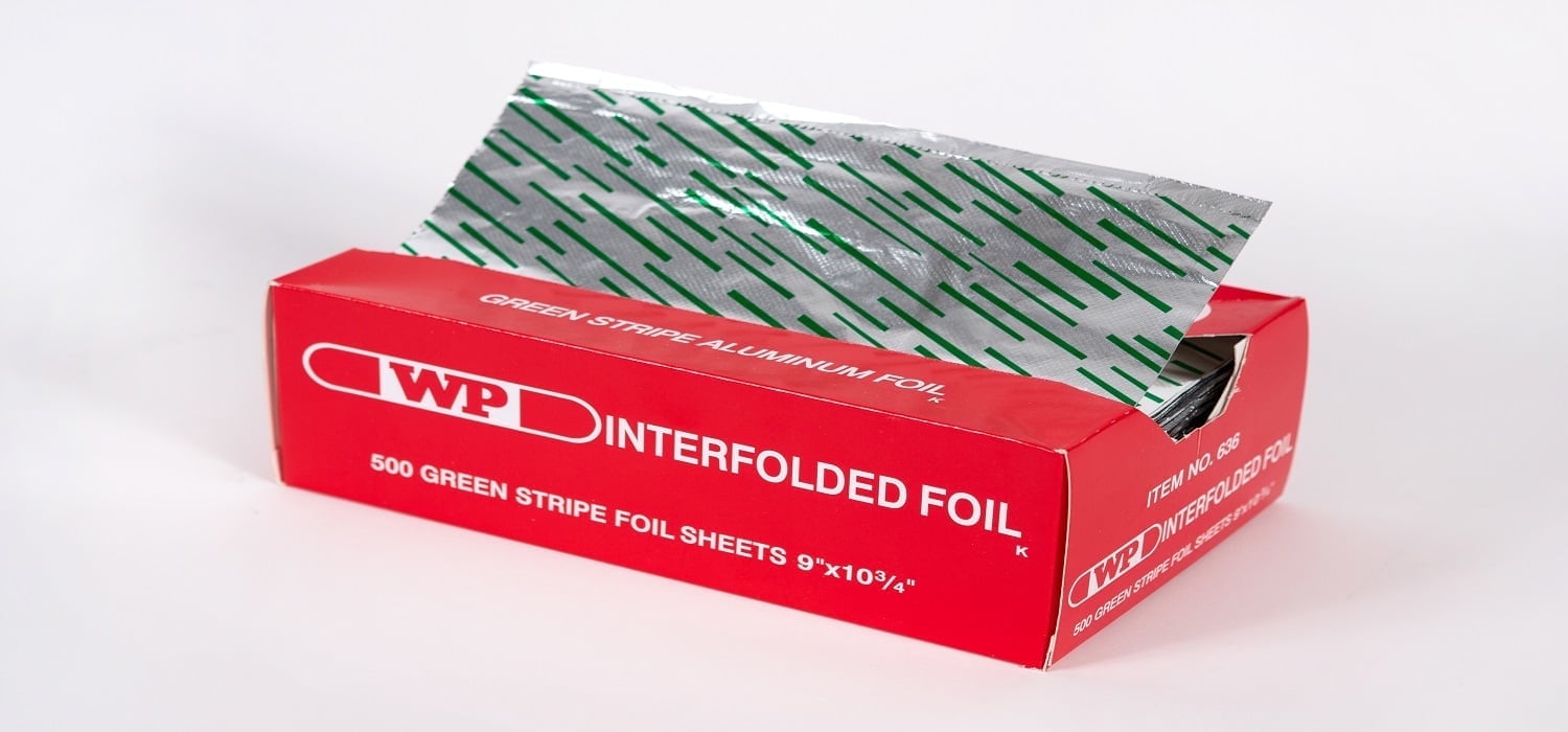 Green Stripe Pop up 9 x 10 3/4 Interfolded Foil sheets 6 x 500/Pck