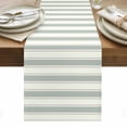 thumbnail image 1 of Green Stripe Table Runner - 90 Inch Long, Kitchen Dining Table Runner Dresser Scarves, Modern Farmhouse Geometric Striped Farmhouse Decor for Coffee Tables Wedding Party Banquet, 1 of 8