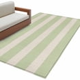 thumbnail image 1 of Green Striped Area Rug 4x6 Washable Rug Non Slip Classic Retro Simple Horizontal Stripes Large Area Rug Indoor Floor Carpet for Entryway Bedroom Kitchen Living Room Home Office Dining Room Nursery, 1 of 9