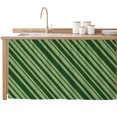 thumbnail image 1 of Green Striped Cabinet Curtains 28"x51" Sink Skirt for Bathroom Kitchen, Modern Geometric Minimalist Lines Self Stick Adhesive Under Desk Covers Tall Laundry Cabinet Storage Organizer, 1 of 8