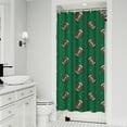 thumbnail image 1 of Green Striped Footballs Pattern Shower Curtain 36"x72" ,Bathroom Decorative Shower Curtains Set with 12 Hooks,Modern Waterproof Washable Shower Curtain, 1 of 6