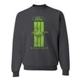 thumbnail image 1 of Green Striped Ford Mustang | Mens Cars and Trucks Crewneck Graphic Sweatshirt, Charcoal, Small, 1 of 3