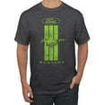 thumbnail image 1 of Green Striped Ford Mustang | Mens Cars and Trucks Graphic T-Shirt, Heather Black, X-Large, 1 of 3