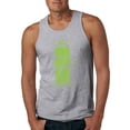 thumbnail image 1 of Green Striped Ford Mustang | Mens Cars and Trucks Graphic Tank Top, Heather Grey, 3XL, 1 of 3