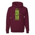 thumbnail image 1 of Green Striped Ford Mustang | Mens Cars and Trucks Hooded Sweatshirt Graphic Hoodie, Maroon, Large, 1 of 3