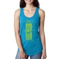 thumbnail image 1 of Green Striped Ford Mustang | Womens Cars and Trucks Jersey Racerback Tank Top, Turquoise, Medium, 1 of 3