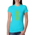 thumbnail image 1 of Green Striped Ford Mustang | Womens Cars and Trucks Slim Fit Junior Tee, Tahiti Blue, Small, 1 of 3