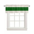 thumbnail image 1 of Green Striped Linen Curtain Valance for Bedroom/Bathroom/Kitchen/Office/Living/Dining Room Window,Farmhouse Green Rustic Burlap Rod Pocket Topper Decorative Cafe Drapes Panel 42"x18", 1 of 6