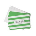 Green Striped Thank You Cards 48 Classic Note Cards with Envelopes