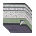 thumbnail image 1 of Green Stripes Abstract Cloth Napkins, Geometric Spring Flowers Rustic Washable and Reusable Dinner Napkins Set of 8, Table Napkin for Kitchen Party Birthday Wedding Hotel Housewarming 20"x20", 1 of 9