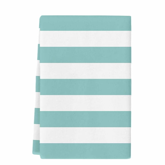 Green Stripes Microfiber Kitchen Towel, Simple Green White Texture Soft Absorbent Dish Towels, Quick Drying Washable Dishcloths for Kitchen Cleaning, Drying Dishes, 18x28 Inches