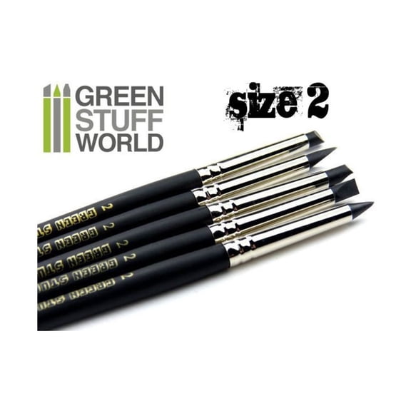 Green Stuff World Colour Shapers Brush Set - Black, Firm #2 New