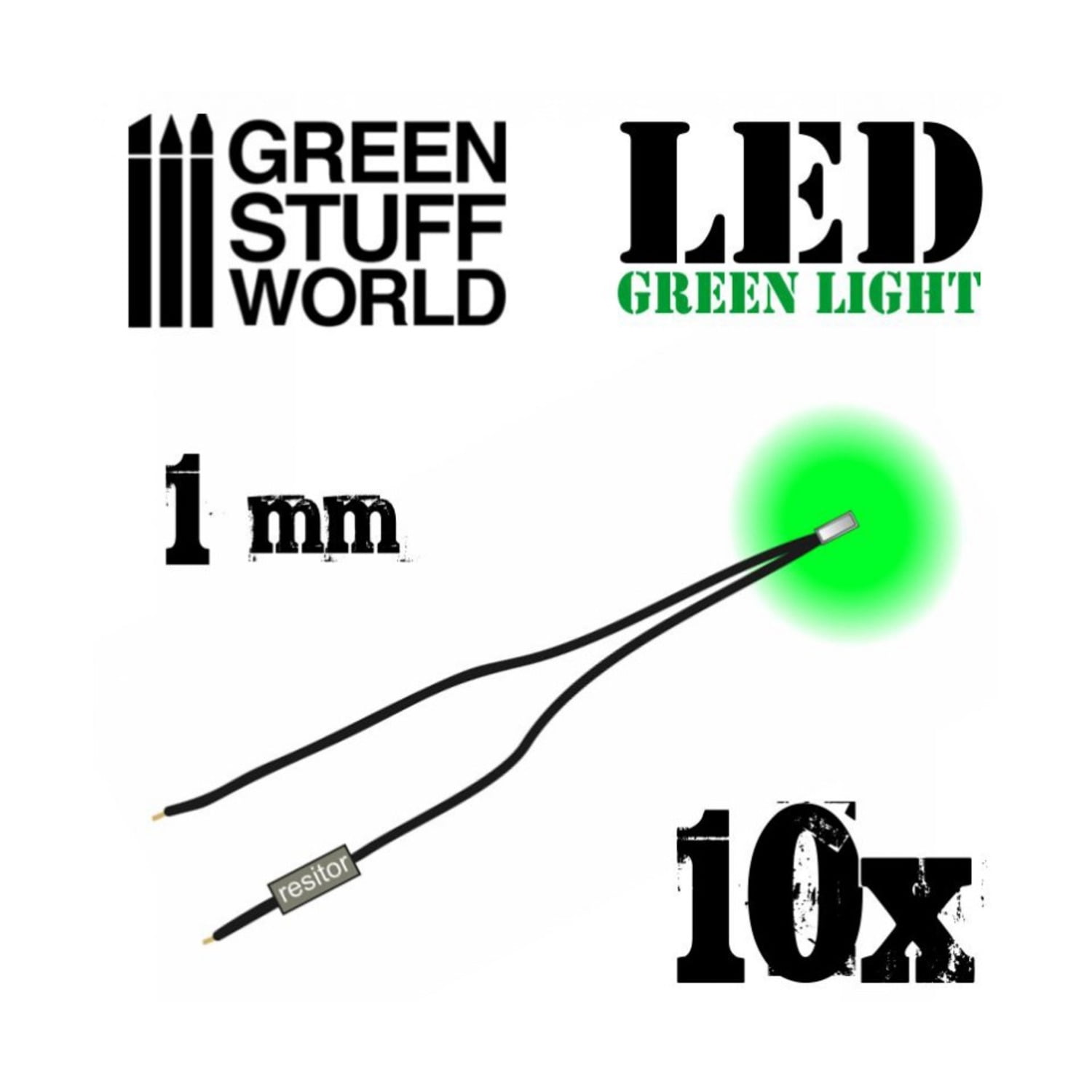 Green Stuff World LEDs - Green (1mm) New - Walmart.com