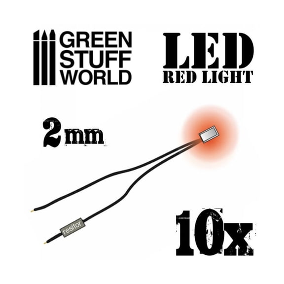 Green Stuff World LEDs - Red (1mm) New