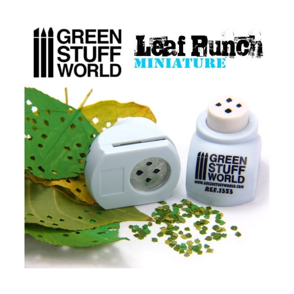 Green Stuff World Miniature Leaf Punch - Mini Lime (Light Blue) New