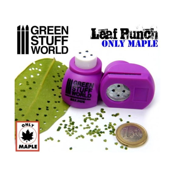 Green Stuff World Miniature Leaf Punch - Mini Maple (Medium Purple) New