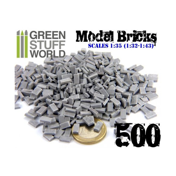 Green Stuff World Model Bricks - Grey New