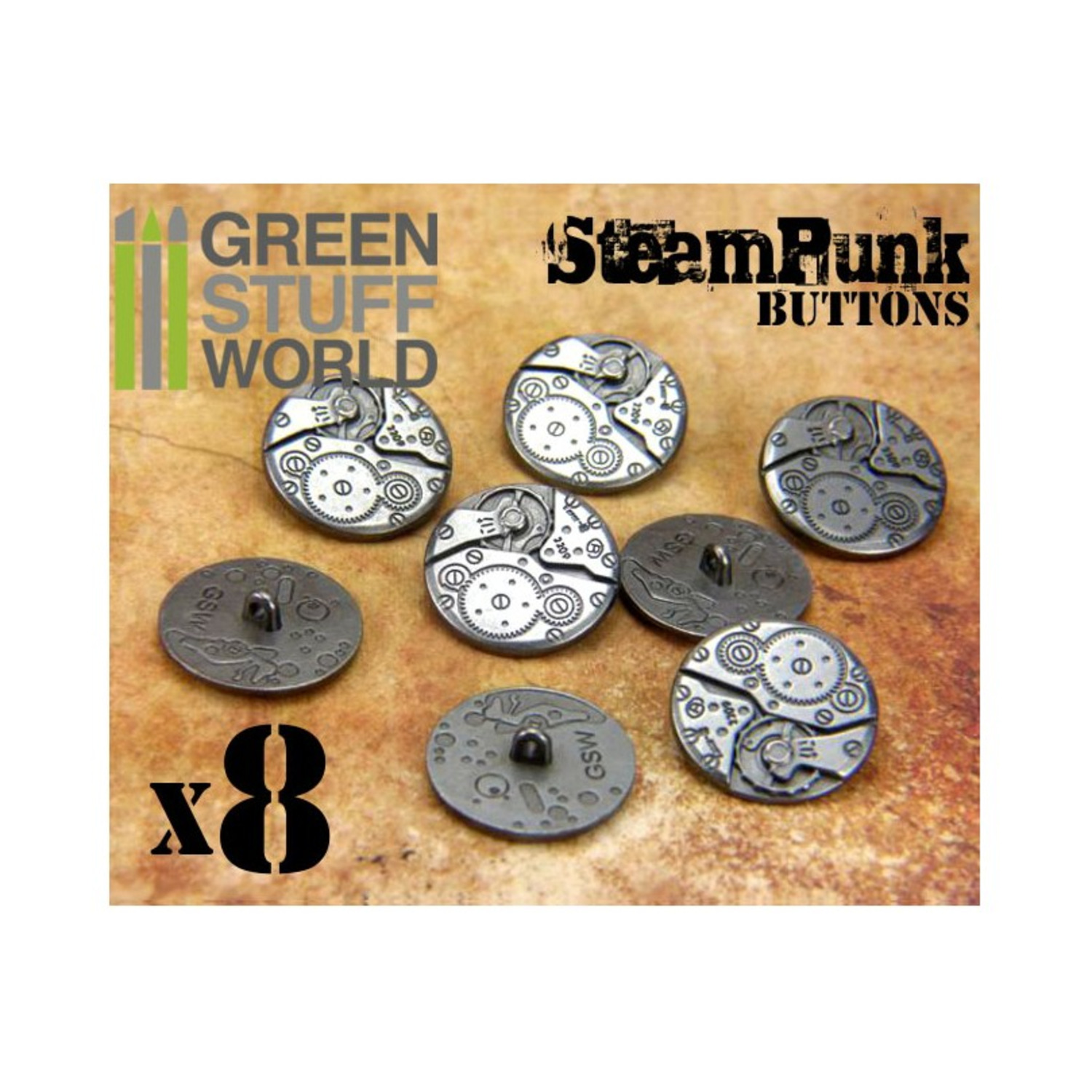 Green Stuff World Movement Buttons - Silver, 22mm New - Walmart.com