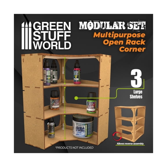 Green Stuff World Multipurpose Open Rack - Corner New