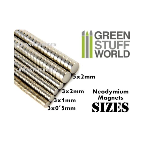 Green Stuff World N52 Neodymium Magnets 3x2mm - 100ct New