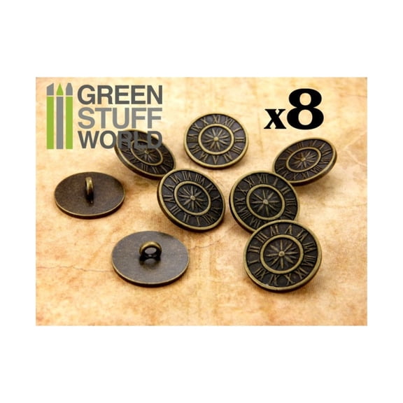 Green Stuff World Old Watch Buttons - Bronze New
