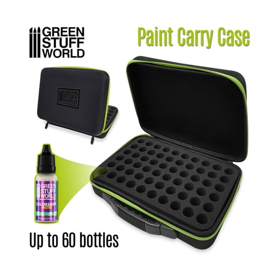 Green Stuff World Paint Transport Case (Black w/Green Trim) New
