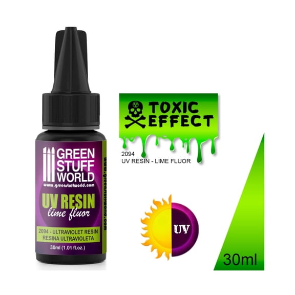 Green Stuff World Ultraviolet Resin - Lime Fluor/Toxic Effect (30ml) New