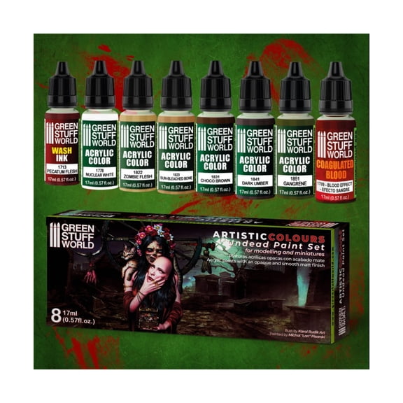 Green Stuff World Undead Paint Set New