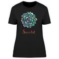thumbnail image 1 of Green Succulent In Watercolor T-Shirt Women -Image by Shutterstock, Female x-Large, 1 of 2