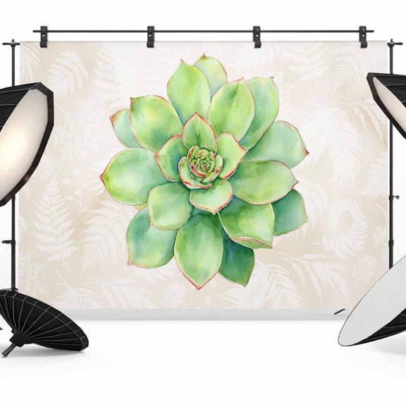 Green Succulent Photography Backdrop 7x5FT, Green Leaves Plants Abstract Art Photo Backdrops, Background for Photography Studio Photo Studio Background, Back Drop for Photoshoot