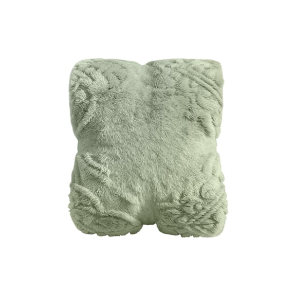 Green Suede Nap Shawl Blanket Office Nap Blanket Warm And Cozy Throw For Bed Or Sofa 27.56 X 39.37 Inches Green Flock Material Compressible For Storage